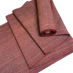 Japanese Vintage Kimono Fabric BOLT with Weaving Flaws, Reds/Russet # 856