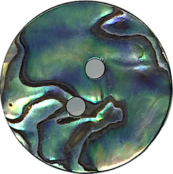 Greens & Blues Vivid Abalone 7/8" Button #0036