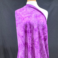 Orchid Purple Artisan Salt Dye/Tie Dye Rayon Challis from India, By the Yard  #HB-275