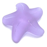 Re-Stocked, Purple Lavender Starfish Recycled Tumbled "Sea Glass" Button 1.25"  #209