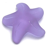 Purple Lavender Starfish Recycled Tumbled "Sea" Glass Button 1.25"  #209