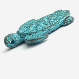 Green Patina / Copper Plated Turtle Pendant, Double-Sided, from Greece, 1-1/4" / 30mm   #L229