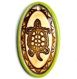 Turtle, Porcelain Pendant 1-7/8" Oval, by Clay River Designs