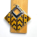 Tribal Porcelain Pendant, Clay River Designs  2"