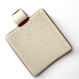 Flame Porcelain Pendant, Clay River Designs  1.5"