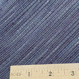 Blue-Gray-Purplish Chunky Yarn Dyed Wool/Silk Vintage Kimono Fabric from Japan By the Yard, # 784