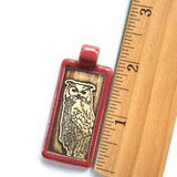 Wise Owl Porcelain Pendant 2.25" by Clay River Designs