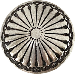 Re-Stocked, Desert Aster 1.25" Large Nickel Silver SCREW BACK Southwest Concho 1-1/4"  #SW-59