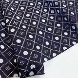 Indigo/White Textured Yukata 'Shibori' Kimono Cotton from Japan, ONE YARD PIECE #439