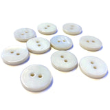 Re-Stocked, Light Silver-Gray River Shell 5/8" 2-hole Button, Pack of 8 for $8.25  #1788