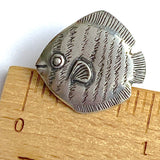 Fish, Pewter Button 15/16" from Danforth Pewter, Shank Back