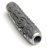 "Mystic" Pewter Bead from Green Girl Studios 1-5/8" Tube  #G-143