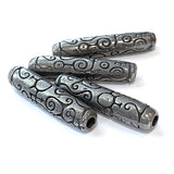 "Mystic" Pewter Bead from Green Girl Studios 1-5/8" Tube  #G-143