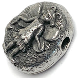 Fairy Wish Pewter Pebble-Shape Bead from Green Girl Studios 13/16"  #G-211