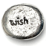 Fairy Wish Pewter Pebble-Shape Bead from Green Girl Studios 13/16"  #G-211