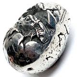 Dragon Baby, Egg Shaped Pewter Bead from Green Girl Studios 5/8"  #G-144