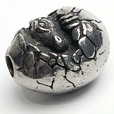 Dragon Baby, Egg Shaped Pewter Bead from Green Girl Studios 5/8"  #G-144