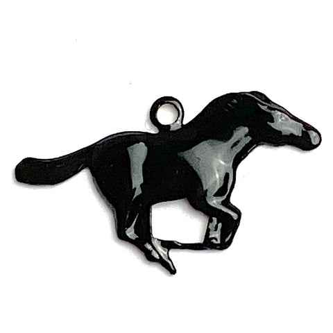 Black Horse Running CHARM 7/8" by Susan Clarke Originals  #SC-984
