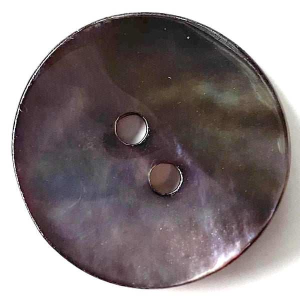 Re-Stocked, Dark Chocolate/Gray Iridescent Shiny Agoya Shell  3/4" Button  #SK-1228