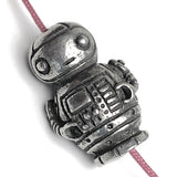 Robot Friend Pewter Bead from Green Girl Studios 3/4"  #G-170