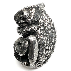 Chameleon Pewter Bead from Green Girl Studios 13/16"  #G-112