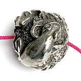 Gecko Ball Pewter Bead from Green Girl Studios 5/8"  #G-124