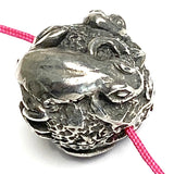 Gecko Ball Pewter Bead from Green Girl Studios 5/8"  #G-124