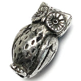 Horned Owl Pewter Bead from Green Girl Studios 11/16"  #G-172