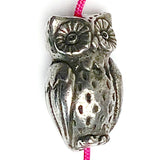 Horned Owl Pewter Bead from Green Girl Studios 11/16"  #G-172