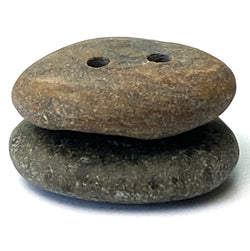 Set of Two Beach Stone Oval Buttons,  3/4" - 7/8" #BCH-35