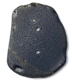 Large Black Beach Stone Button, Ocean-Tumbled 1-3/4"  #BCH-17