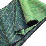 Green Swirls Heavier Weight Vintage Japanese Wool/Silk/Poly By the Yard  #146