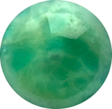 Green Pearly Lustre "Moonstone" Faceted Vintage Glass 3/8" Button # GL319