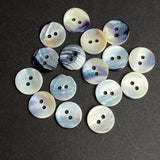 Re-Stocked: Mermaid's Indigo 1/2" Blue Mussel Shell Buttons, 13mm Pack of 23 Buttons $12   #KB-910