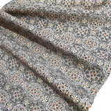 14" x 24" REMNANT Gray/Cream/Black/Rust Wool Print from Japan #955