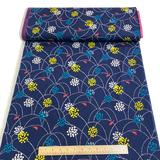 Birds on Navy from Echino Japan, Linen/Cotton Lightweight Canvas 43" Wide By the Yard