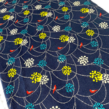 Birds on Navy from Echino Japan, Linen/Cotton Lightweight Canvas 43" Wide By the Yard