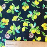 Lemon and Sloth from Japan, Cotton/Linen Lightweight Canvas 42" Wide By the Yard