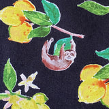 Lemon and Sloth from Japan, Cotton/Linen Lightweight Canvas 42" Wide By the Yard