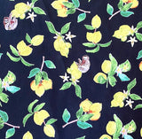 Lemon and Sloth from Japan, Cotton/Linen Lightweight Canvas 42" Wide By the Yard