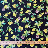 Lemon and Sloth from Japan, Cotton/Linen Lightweight Canvas 42" Wide By the Yard