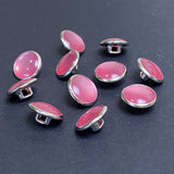 Pink Pearl/Metal Western Shirt Buttons Not Snaps, Shank Back 13mm / 1/2", Pack of 14  #KB-809