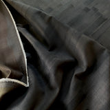 Black-Brown Cotton/Silk Blend, Touch A Cord by Naomi Ito/Nani Iro Japan, 47" Wide By the Yard #391 C