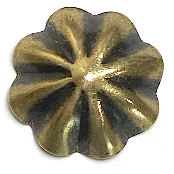 Repousse 8 Petals Southwest BRASS Concho 5/8" / 16mm SCREW BACK  # SW-400