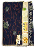 Still-Tied BOLT Echigo Maple Leaves Ikat, Quite Old Handwoven Kimono Silk from Japan,  #364