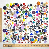 SALE 250+ Fun Mix Plastic/Resin/Washable Buttons for Kids and Crafts, Letters, Numbers, Hearts, Colorful Sillies #8243