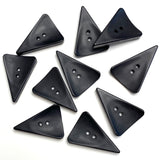 TEN Black Triangle Buttons 2" x 1-3/8", Plastic, #8241