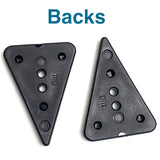 TEN Black Triangle Buttons 2" x 1-3/8", Plastic, #8241