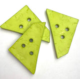 Giant Trapezoid Bright Apple Green Button 2-3/4"    #8244