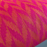 Hot Pink Magenta / Orange Chevrons Jacquard Cotton From India, By the Yard  #TK-36